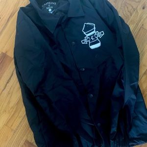 Caffeine and Kilos light button up jacket